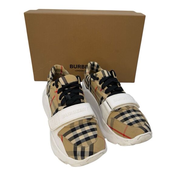 Men’s Size 7 US - Burberry Regis Low Top Sneaker - Beige - Box - NO Dust Bag - Picture 1 of 10